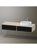 Duravit Zencha jobbos alsószekrény 160, tölgy fiókrendezővel, textúrált fekete/matt taupe ZE4814R63830J00