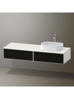 Duravit Zencha jobbos alsószekrény 160, fiókrendező nélkül, textúrált fekete/matt fehér ZE4814R63840000