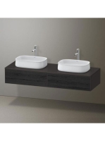 Duravit Zencha fiókos alsószekrény 160, fiókrendező nélkül, fekete tölgy/matt grafit ZE4815B16800000