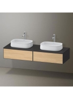 Duravit Zencha fiókos alsószekrény 160, tölgy fiókrendezővel, natúr tölgy/matt grafit ZE4815B30800J00