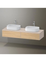 Duravit Zencha fiókos alsószekrény 160, tölgy fiókrendezővel, natúr tölgy/matt taupe ZE4815B30830J00