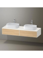 Duravit Zencha fiókos alsószekrény 160, fiókrendező nélkül, natúr tölgy/matt fehér ZE4815B30840000