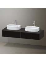 Duravit Zencha fiókos alsószekrény 160, dió fiókrendezővel, strukturált fekete/matt grafit ZE4815B63800F00