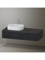 Duravit Zencha balos alsószekrény 130, fiókrendező nélkül, fekete tölgy/matt grafit ZE4816016800000