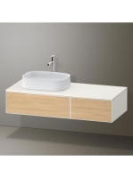 Duravit Zencha balos alsószekrény 130, tölgy fiókrendezővel, natúr tölgy/matt fehér ZE4816030840J00