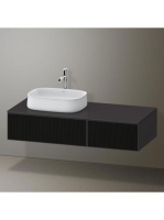 Duravit Zencha balos alsószekrény 130, fiókrendező nélkül, strukturált fekete/matt grafit ZE4816063800000