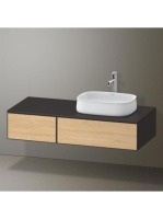 Duravit Zencha jobbos alsószekrény 130, tölgy fiókrendezővel, natúr tölgy/matt grafit ZE4817030800K00
