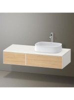 Duravit Zencha jobbos alsószekrény 130, tölgy fiókrendezővel, natúr tölgy/matt fehér ZE4817030840K00