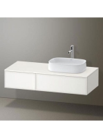 Duravit Zencha jobbos alsószekrény 130, fiókrendező nélkül, fehér üveg/matt fehér ZE4817064840000