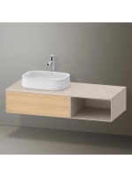 Duravit Zencha balos alsószekrény 130, fiókrendező nélkül, natúr tölgy/matt taupe ZE4818030830000