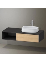 Duravit Zencha jobbos alsószekrény 130, dió fiókrendezővel, natúr tölgy/matt grafit ZE4819030800G00