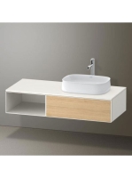 Duravit Zencha jobbos alsószekrény 130, tölgy fiókrendezővel, natúr tölgy/matt fehér ZE4819030840K00