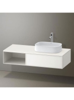 Duravit Zencha jobbos alsószekrény 130, fiókrendező nélkül, fehér üveg/matt fehér ZE4819064840000