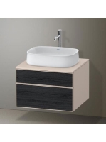 Duravit Zencha alsószekrény 65, fiókrendező nélkül, fekete tölgy/matt taupe ZE4820016830000