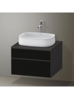 Duravit Zencha alsószekrény 65, dió fiókrendezővel, strukturált fekte/matt grafit ZE4820063800E00