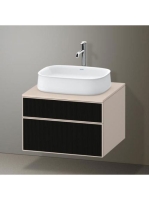 Duravit Zencha alsószekrény 65, fiókrendező nélkül, strukturált fekte/matt taupe ZE4820063830000