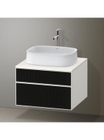 Duravit Zencha alsószekrény 65, dió fiókrendezővel, strukturált fekte/matt fehér ZE4820063840E00