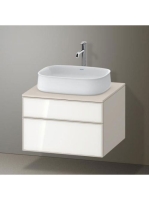 Duravit Zencha alsószekrény 65, tölgy fiókrendezővel, fehér üveg/matt taupe ZE4820064830I00