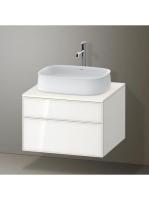 Duravit Zencha alsószekrény 65, tölgy fiókrendezővel, fehér üveg/matt fehér ZE4820064840I00