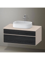 Duravit Zencha alsószekrény 100, tölgy fiókrendezővel, fekete tölgy/matt taupe ZE4821016830I00