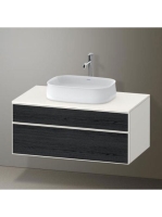Duravit Zencha alsószekrény 100, fiókrendező nélkül, fekete tölgy/matt fehér ZE4821016840000
