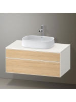 Duravit Zencha alsószekrény 100, fiókrendező nélkül, natúr tölgy/matt fehér ZE4821030840000