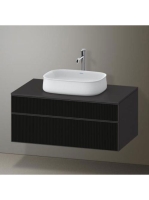 Duravit Zencha alsószekrény 100, fiókrendező nélkül, strukturált fekete/matt grafit ZE4821063800000