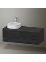 Duravit Zencha balos alsószekrény 130, fiókrendező nélkül, fekete tölgy/matt grafit ZE4822L16800000