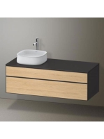 Duravit Zencha balos alsószekrény 130, dió fiókrendezővel, natúr tölgy/matt grafit ZE4822L30800E00