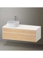 Duravit Zencha balos alsószekrény 130, fiókrendező nélkül, natúr tölgy/matt fehér ZE4822L30840000
