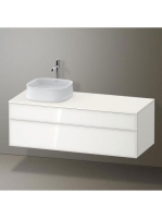 Duravit Zencha balos alsószekrény 130, fiókrendező nélkül, fehér üveg/matt fehér ZE4822L64840000