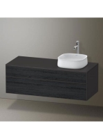 Duravit Zencha jobbos alsószekrény 130, fiókrendező nélkül, fekete tölgy/matt grafit ZE4822R16800000