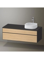 Duravit Zencha jobbos alsószekrény 130, dió fiókrendezővel, natúr tölgy/matt grafit ZE4822R30800E00