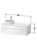 Duravit Zencha jobbos alsószekrény 130, tölgy fiókrendezővel, natúr tölgy/matt taupe ZE4822R30830I00