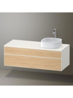 Duravit Zencha jobbos alsószekrény 130, tölgy fiókrendezővel, natúr tölgy/matt fehér ZE4822R30840I00
