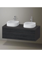 Duravit Zencha alsószekrény 130, tölgy fiókrendezővel, fekete tölgy/matt grafit ZE4823B16800I00