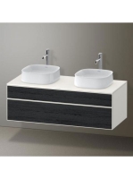 Duravit Zencha alsószekrény 130, fiókrendező nélkül, fekete tölgy/matt fehér ZE4823B16840000