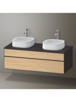 Duravit Zencha alsószekrény 130, dió fiókrendezővel, natúr tölgy/matt grafit ZE4823B30800E00