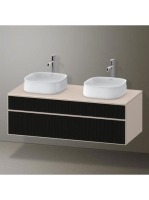 Duravit Zencha alsószekrény 130, tölgy fiókrendezővel, strukturált fekete/matt taupe ZE4823B63830I00