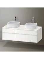 Duravit Zencha alsószekrény 130, fiókrendező nélkül, fehér üveg/matt fehér ZE4823B64840000