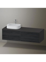 Duravit Zencha balos alsószekrény 160, dió fiókrendezővel, fekete tölgy/matt grafit ZE4824L16800F00