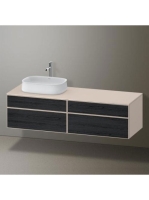 Duravit Zencha balos alsószekrény 160, tölgy fiókrendezők, fekete tölgy/matt taupe ZE4824L16830L00