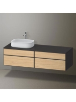 Duravit Zencha balos alsószekrény 160, tölgy fiókrendezővel, natúr tölgy/matt grafit ZE4824L30800J00