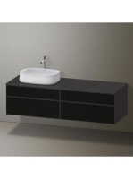Duravit Zencha balos alsószekrény 160, tölgy fiókrendezők, strukturált fekete/matt grafit ZE4824L63800L00