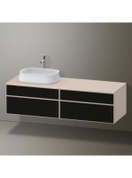 Duravit Zencha balos alsószekrény 160, dió fiókrendezők, strukturált fekete/matt taupe ZE4824L63830H00