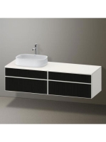 Duravit Zencha balos alsószekrény 160, fiókrendező nélkül, strukturált fekete/matt fehér ZE4824L63840000