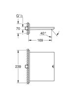Grohe Allure Cascade kifolyó kádhoz, króm 13317001