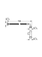 Grohe kiegészítő készlet, Grohe bidé ülőkéhez 14074000