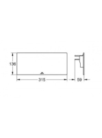 Grohe Allure Zuhany és kád akrilüveg polc, szálcsiszolt világos arany 18968GN1