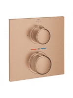 Grohe Allure 1 fogyasztós falsík mögötti termosztátos csaptelep, szálcsiszolt rose arany 19380DL2